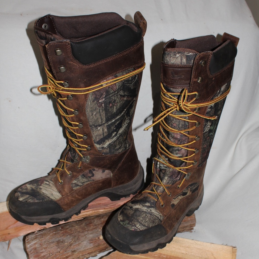 Field & Stream Tall Mens Boots, size 9 1/2, "Snake Boots", Knee High Waterproof